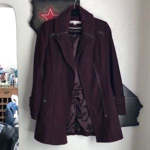 Kenneth Cole plum colored coat.